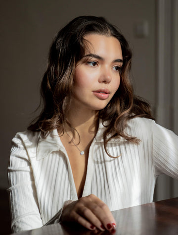 model looking to the side