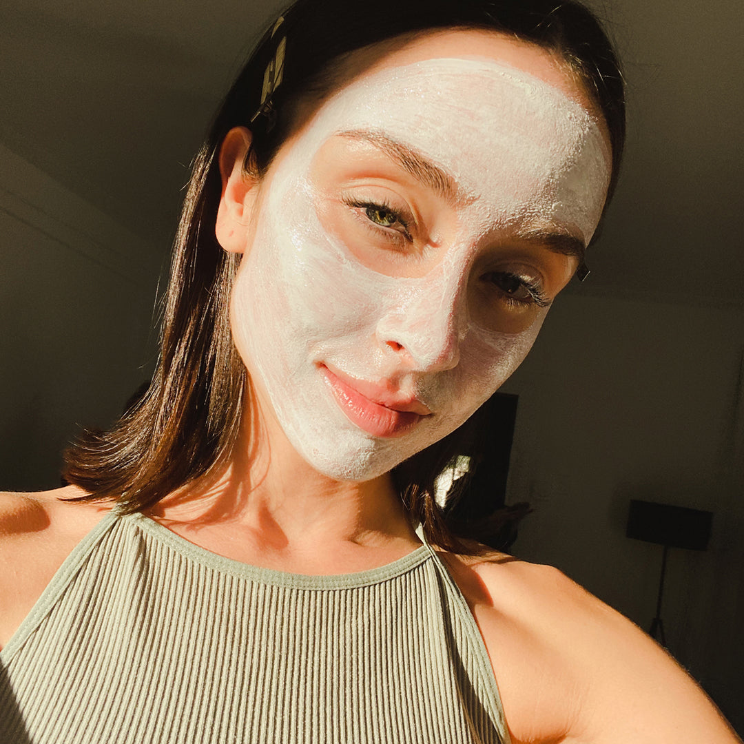 image of woman in face mask