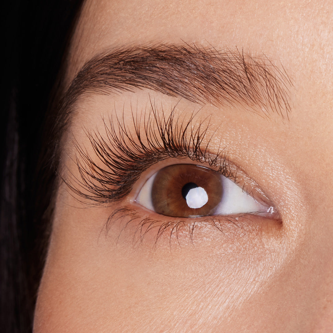 Image of model's eye with beautiful lush lashes