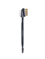 Eye lash and brow brush with bristle and comb
