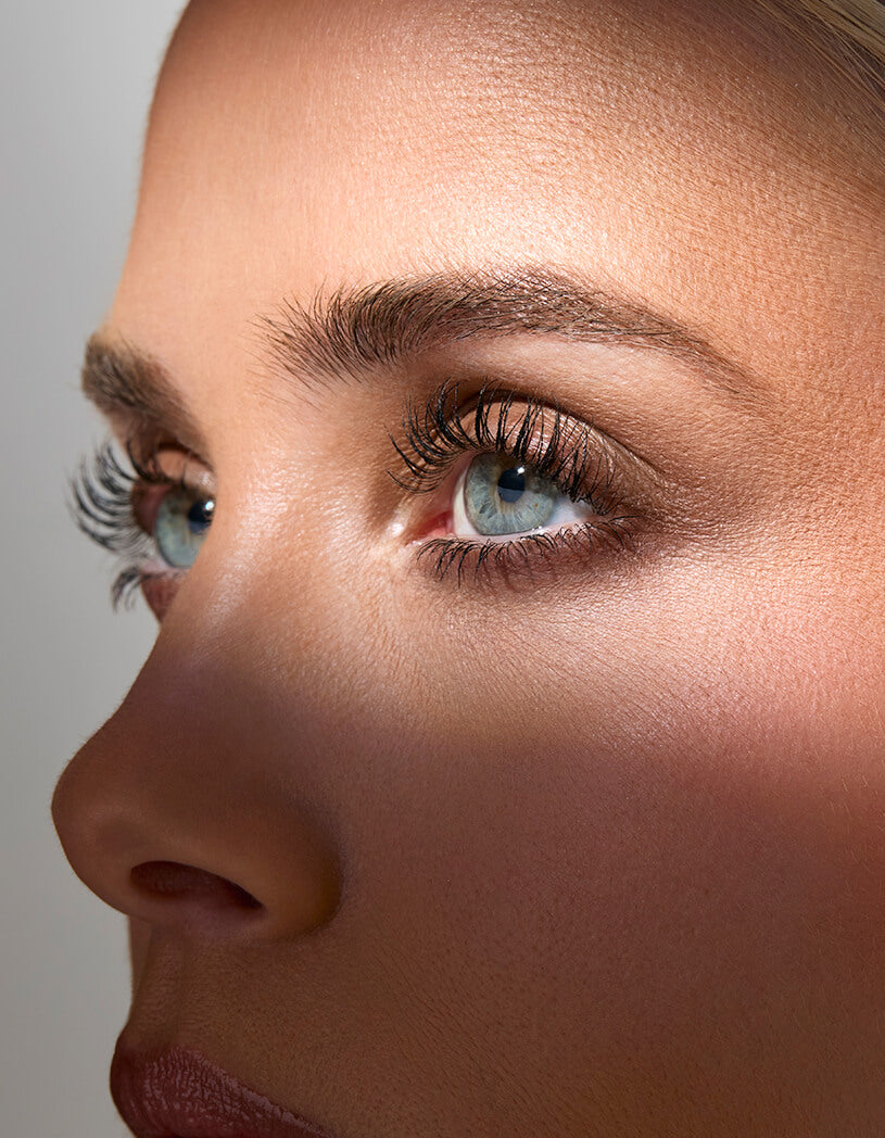 close up of well groomed brows